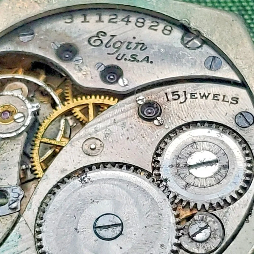 Vintage Elgin 15 Jewels Mechanical Wrist Watch‎ Movement Faces Mechanisms Misc